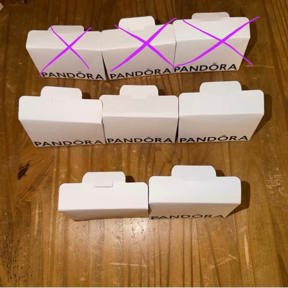 Lot of 5 NWOT Authentic Pandora Foldable Charm Envelope “Boxes” & Pandora Tissue - Picture 2 of 9